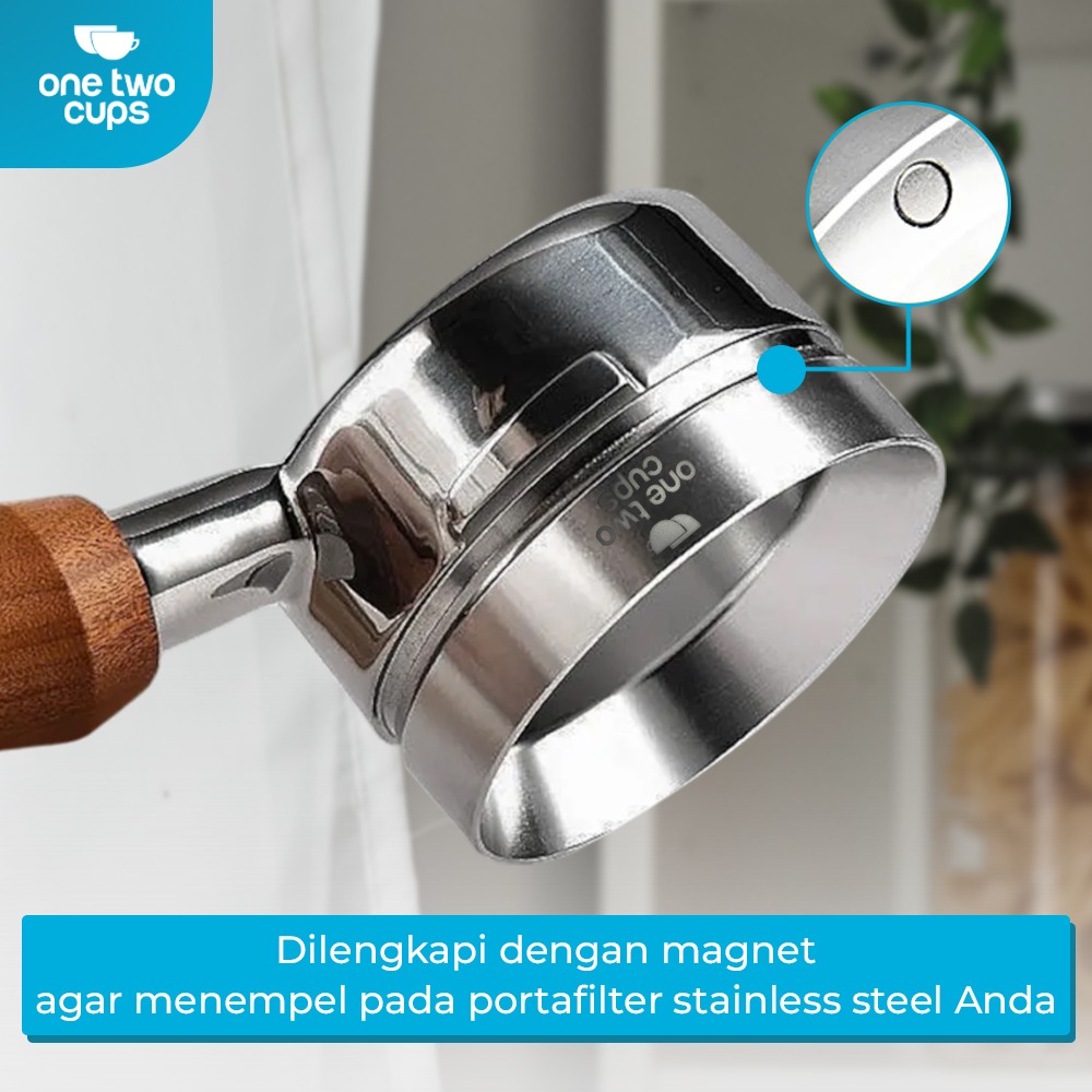 Gambar produk One Two Cups Dosing Ring Portafilter Espresso Magnetic Aluminium 58mm - YXA44