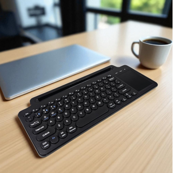 DODODOC Keyboard Wireless Bluetooth 2.4GHz with Touchpad Phone Stand - MLD-569