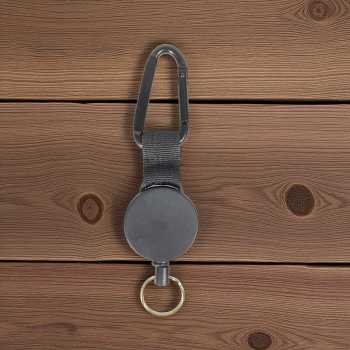 Gambar produk QOONG Gantungan Kunci Retractable Carabiner Steel Wire - H24