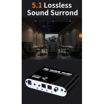 Gambar produk Digital Surround Decoder to Active Speaker 5.1 Converter DTS Dolby AC3 - HD51-A