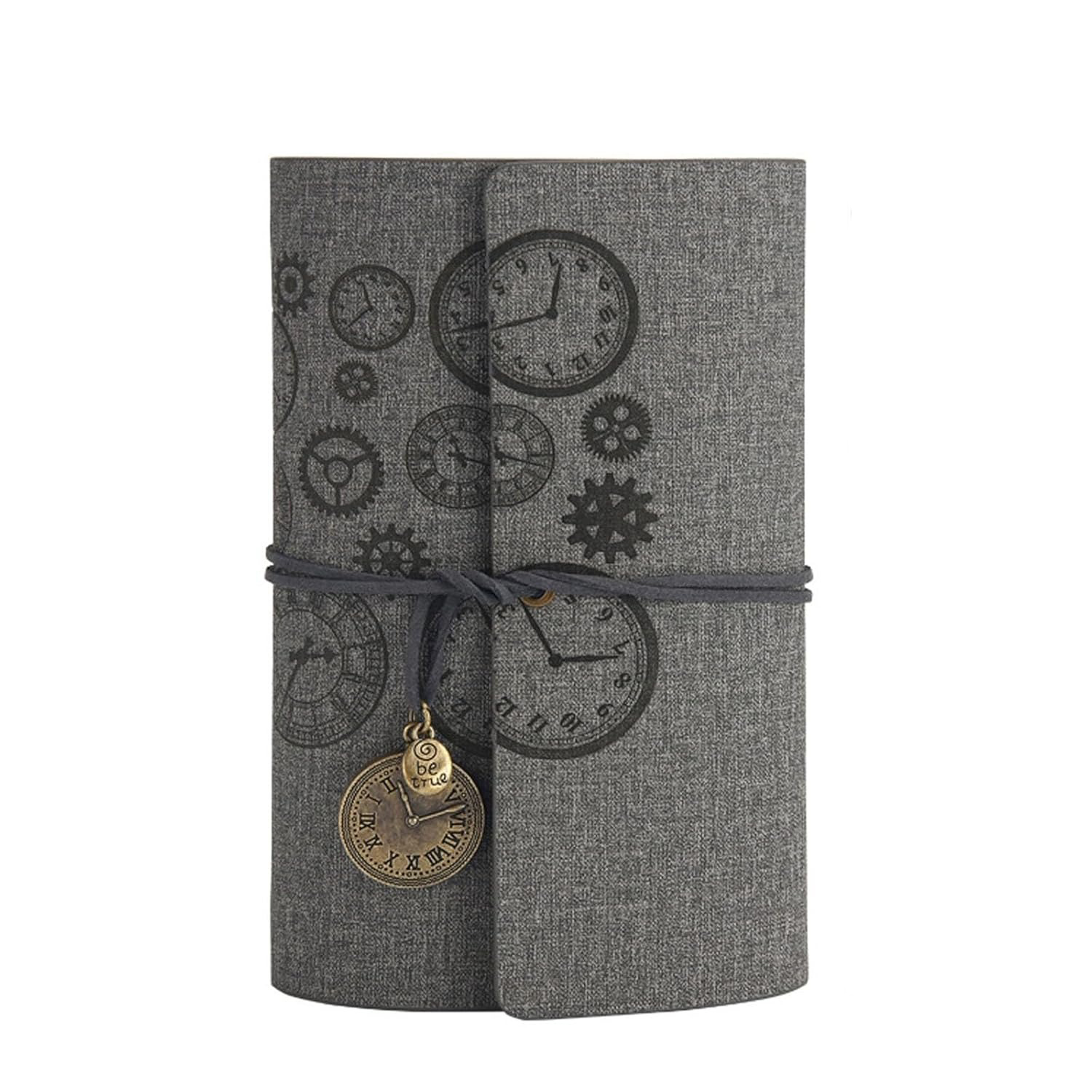 Gambar produk Ticentral Buku Jurnal Leather Notebook A6 160 Halaman Grid Blank Line - T680