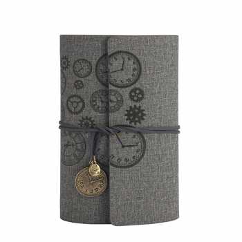Gambar produk Ticentral Buku Jurnal Leather Notebook A6 160 Halaman Grid Blank Line - T680