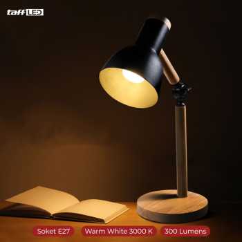 TaffLED Lampu Meja Belajar LED Model Nordic Wooden Art 5W Warm White - PK407
