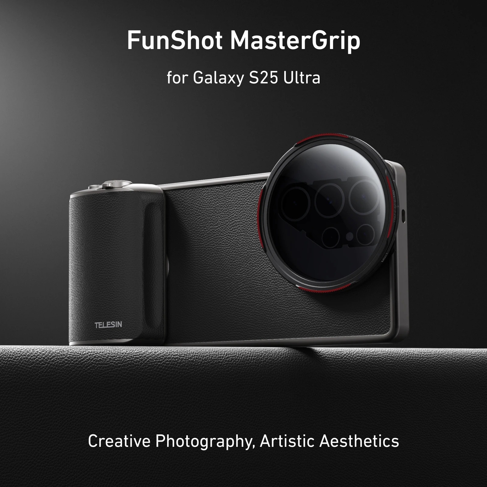 Gambar produk TELESIN Handle Selfie Grip Phone Shutter for Samsung S25 Ultra - P5-MCS-01-TSX