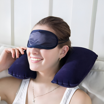 Gambar produk Bantal Leher Travel Angin Earplug Eyemask Inflatable Neck Pillow
