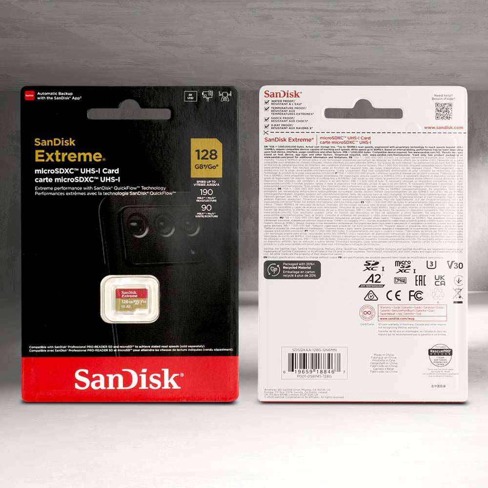 Gambar produk SanDisk Extreme microSDXC V30 A2 U3 128GB-SDSQXAA-128G