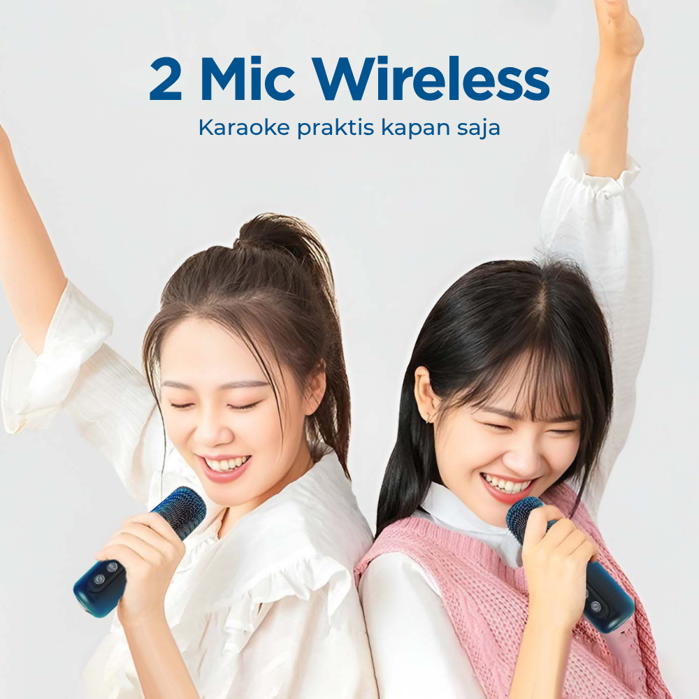 Gambar produk MUWIND Speaker Bluetooth Karaoke Portable RGB with 2 Wireless 10W - WJ-A837