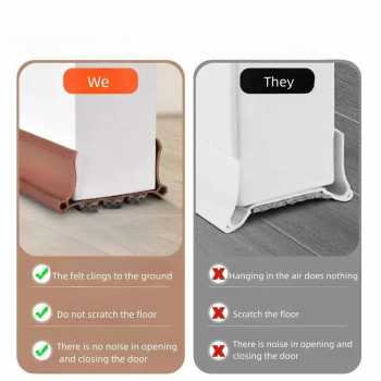 Gambar produk TPSK Lis Pintu Penghalang Debu Serangga Door Seal Strip 1Mx55mm - TP149
