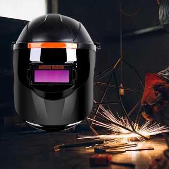 Gambar produk iRepairIt Helm Las Auto Dimming with Red Lens Transparent Welding Mask - IRI55T