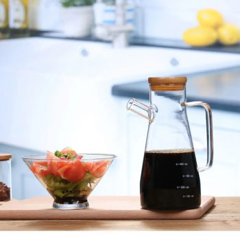 Gambar produk FMA Botol Minyak Borosilicate Glass Oil Pot Leakproof Heat-Resistant 1L - FM-1PL