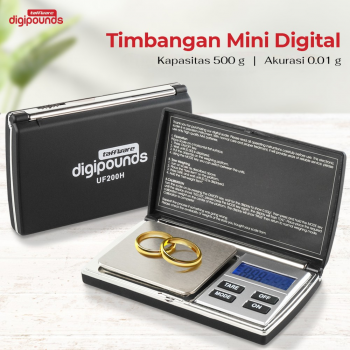 Gambar produk Taffware Digipounds Timbangan Emas Mini Digital Multifungsi 500g 0.01g - UF200H