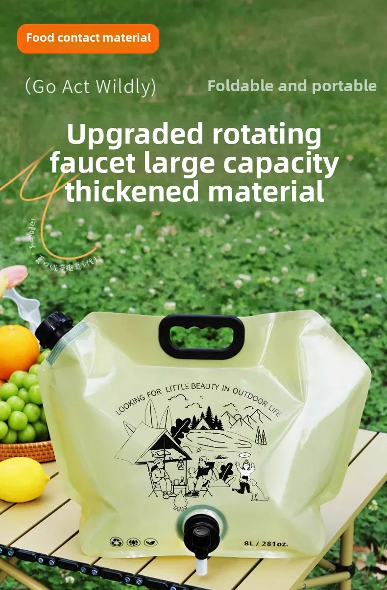 Gambar produk WATORU Kantong Air Minum Lipat Multifungsi Portable Water Bag 8L - W8000