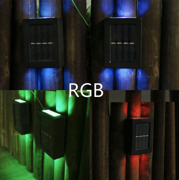 Gambar produk SoFlare Lampu Dinding Solar Outdoor Waterproof RGB 4 LED - INU150
