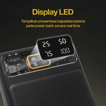 Gambar produk Yaika Power Bank 20000mAh Fast Charging 4in1 Cable Dual USB Port - BA-1699