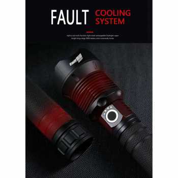 Gambar produk TaffLED Senter LED USB Rechargeable Flashlight Waterproof XHP90 - JHS522X