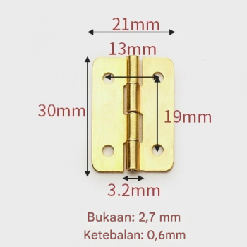 Gambar produk KitTrader Engsel Pintu Lemari Kabinet Door Hinge 4 Lubang 10 PCS - KT519