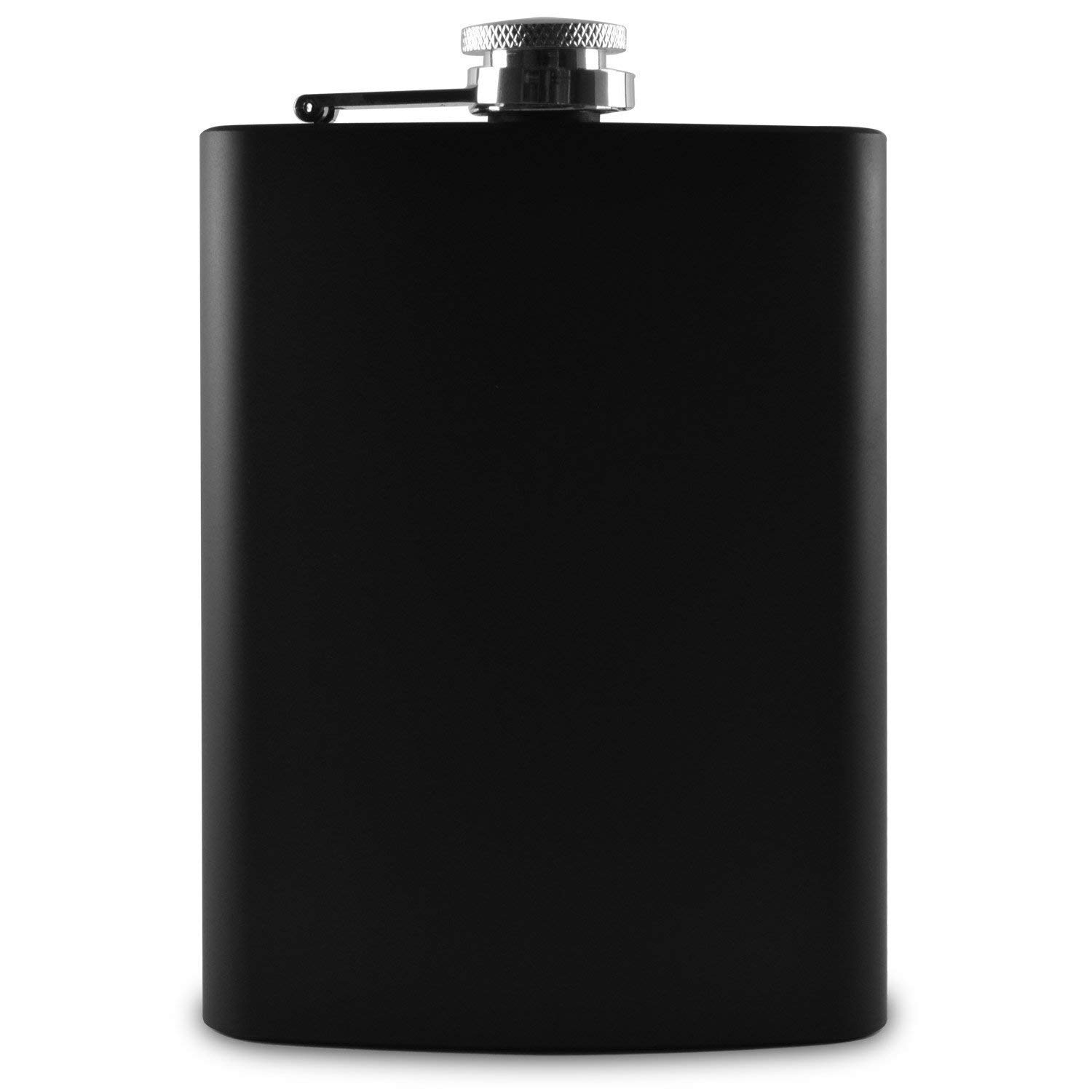 Gambar produk BENJF Botol Hip Flask Wine Whiskey Stainless Steel 304 Plastic Cap 8oz - B-86
