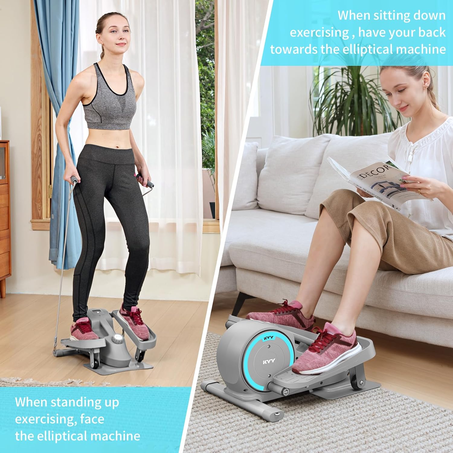 Gambar produk KYY Mini Pedal Exerciser Electric Bike Stepper with LCD Screen - 6625A