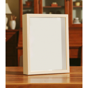 Gambar produk YIXUE Bingkai Foto Ornamen Minimalist Wooden Shadow Box Stand 3D A4 - YE5