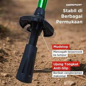 Gambar produk TaffSPORT Tongkat Hiking Lipat Trekking Pole Aluminium Alloy 130cm - TF13