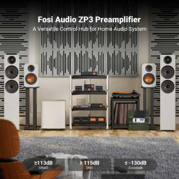 Gambar produk Fosi Audio Preamplifier 3 Stage HPF Dual Channel Preamp with Remote - ZP3