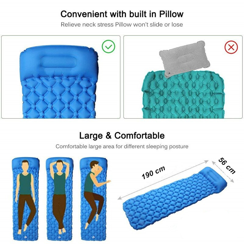 Gambar produk Encampment Kasur Matras Angin Manual Sleeping Pad Waterproof Single - NH18
