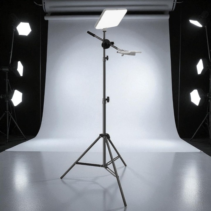Gambar produk TaffSTUDIO Tripod Adjustable Stable Photo Studio Stand Boom Arm 200cm - ST-36