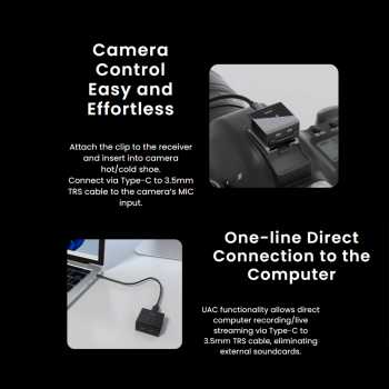 Gambar produk Udfine Mikrofon Wireless Lavalier Microphone Type C Lightning 2.4Hz - Mic Active
