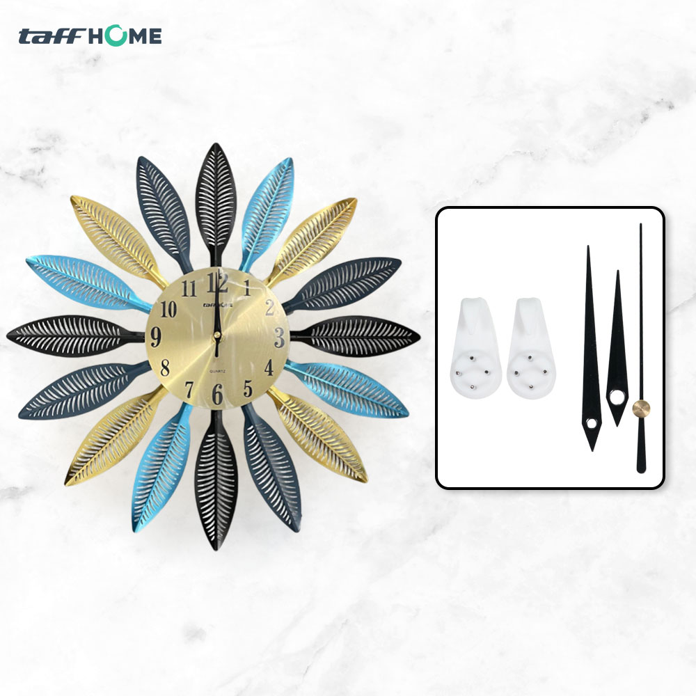 Gambar produk TaffHOME Jam Dinding Besi Elegan Eropa Silent Movement 45cm - WM-5