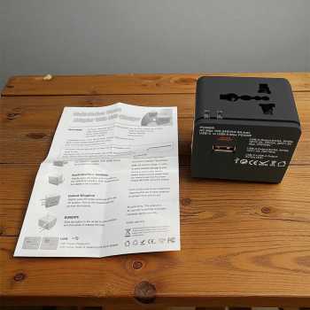 Gambar produk COKYI Travel Adaptor Universal Plug EU UK US/AU 3A USB A USB C - 148-30W-1U1C