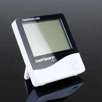 Gambar produk Taffware Termometer Suhu Ruangan Humidity Hygrometer Clock Calendar - HTC-1