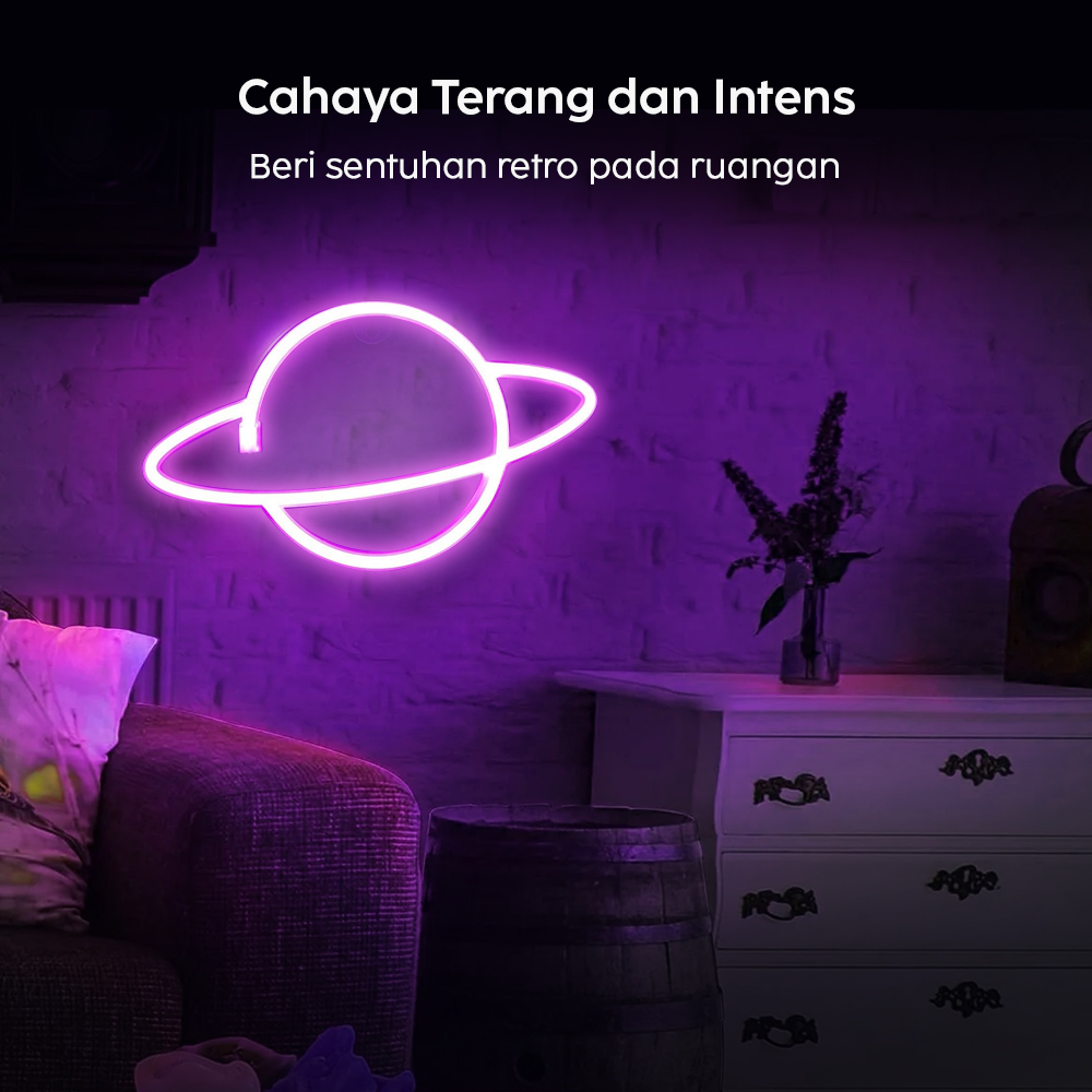 Gambar produk KEY-WIN Lampu Hias LED Neon Flex Battery and USB Power 1W Planet - M04