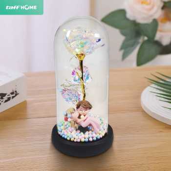 Gambar produk TaffHOME Lampu Meja Hias LED Galaxy Rose Eternal Colorful Light Princess Embrace - TH-505