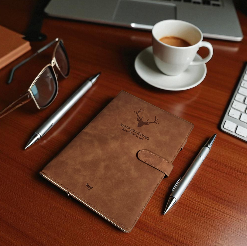 Gambar produk Toddi Buku Catatan Harian Notebook Cover Kulit Magnetic Buckle - TL4