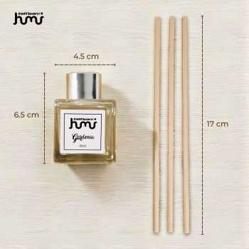 Gambar produk Taffware HUMI Pengharum Ruangan Reed Diffuser with Rattan Sticks 50ml Gardenia - DF-099