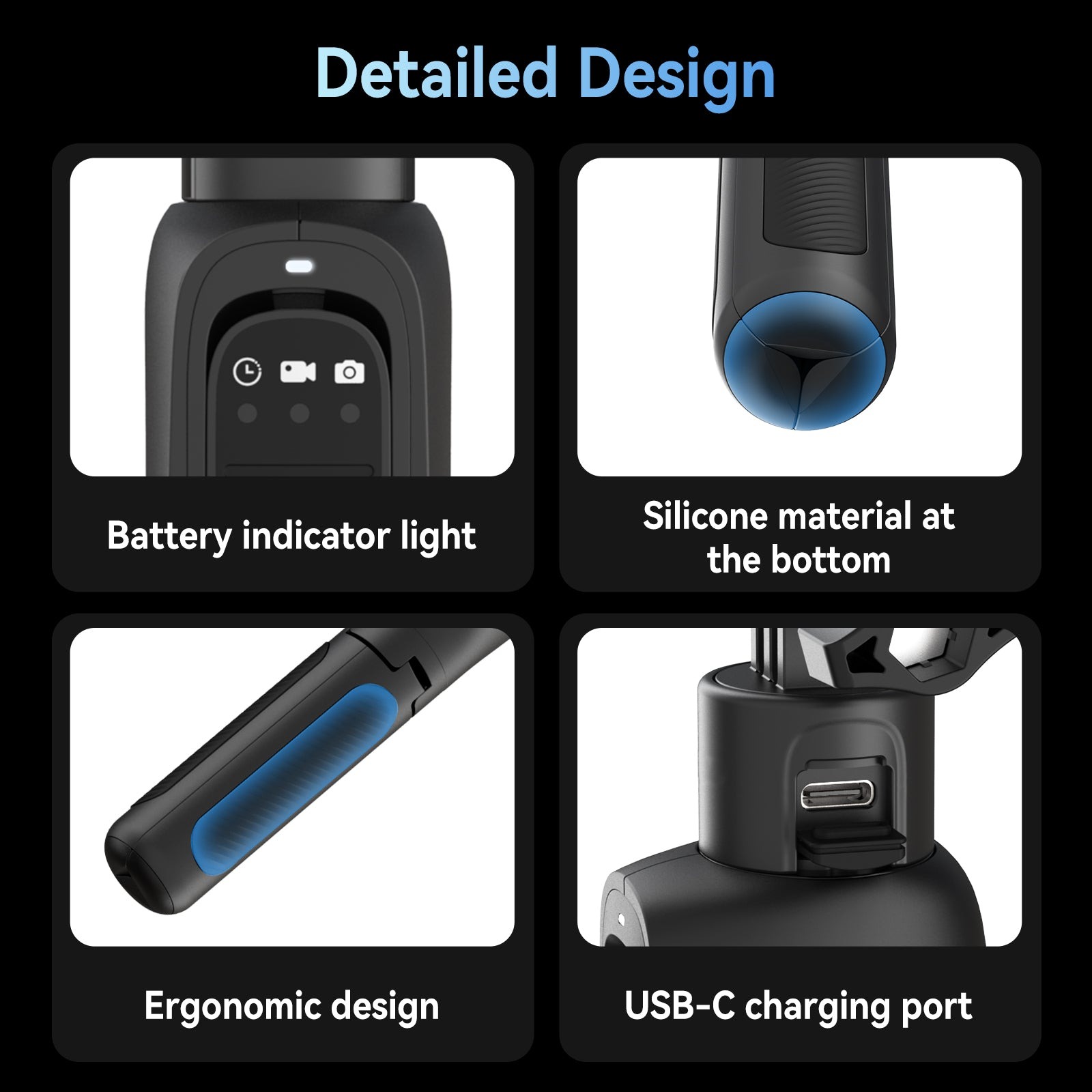 Gambar produk TELESIN Tripod Kamera Aksi Tongsis Monopod Power Bank Bluetooth Remote - S1-CSS-01-TGP