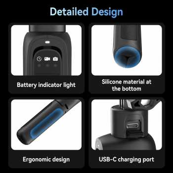 Gambar produk TELESIN Tripod Kamera Aksi Tongsis Monopod Power Bank Bluetooth Remote - S1-CSS-01-TGP