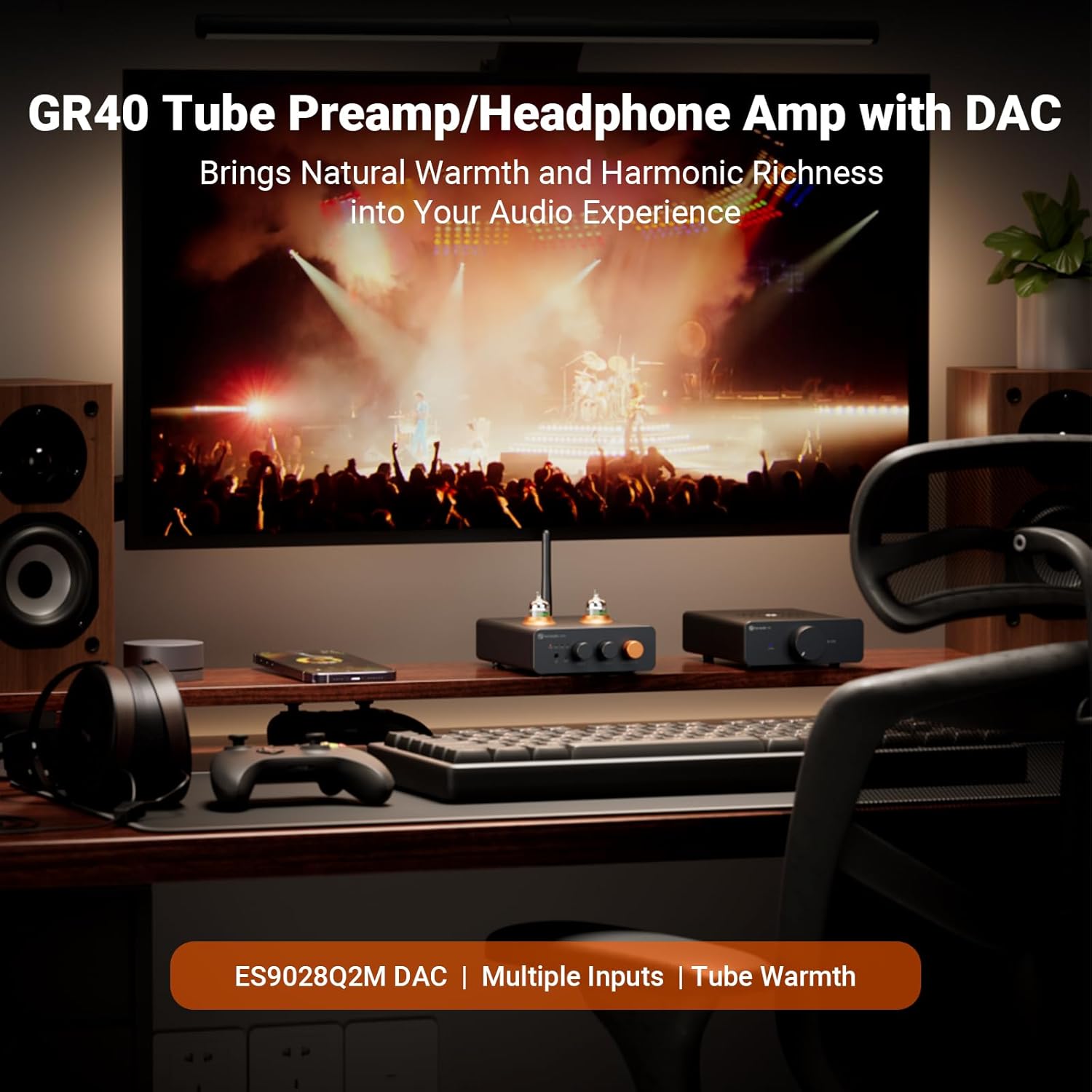 Gambar produk Fosi Audio Preamp Tube Bluetooth QCC3031 AptX LL HD Bass and Treble - GR40