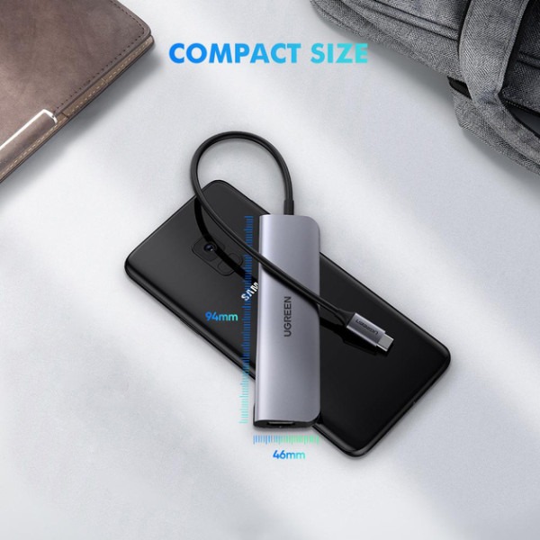 Gambar produk UGREEN USB Hub Type C 5in1 USB Type C USB 3.0 4K HDMI PD 100W - CM136
