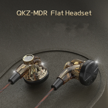 Gambar produk QKZ Bass Metal Flat Head HiFi Earphone 16mm 1.2M 3.5mm Jack with Mic - QKZ-MDR