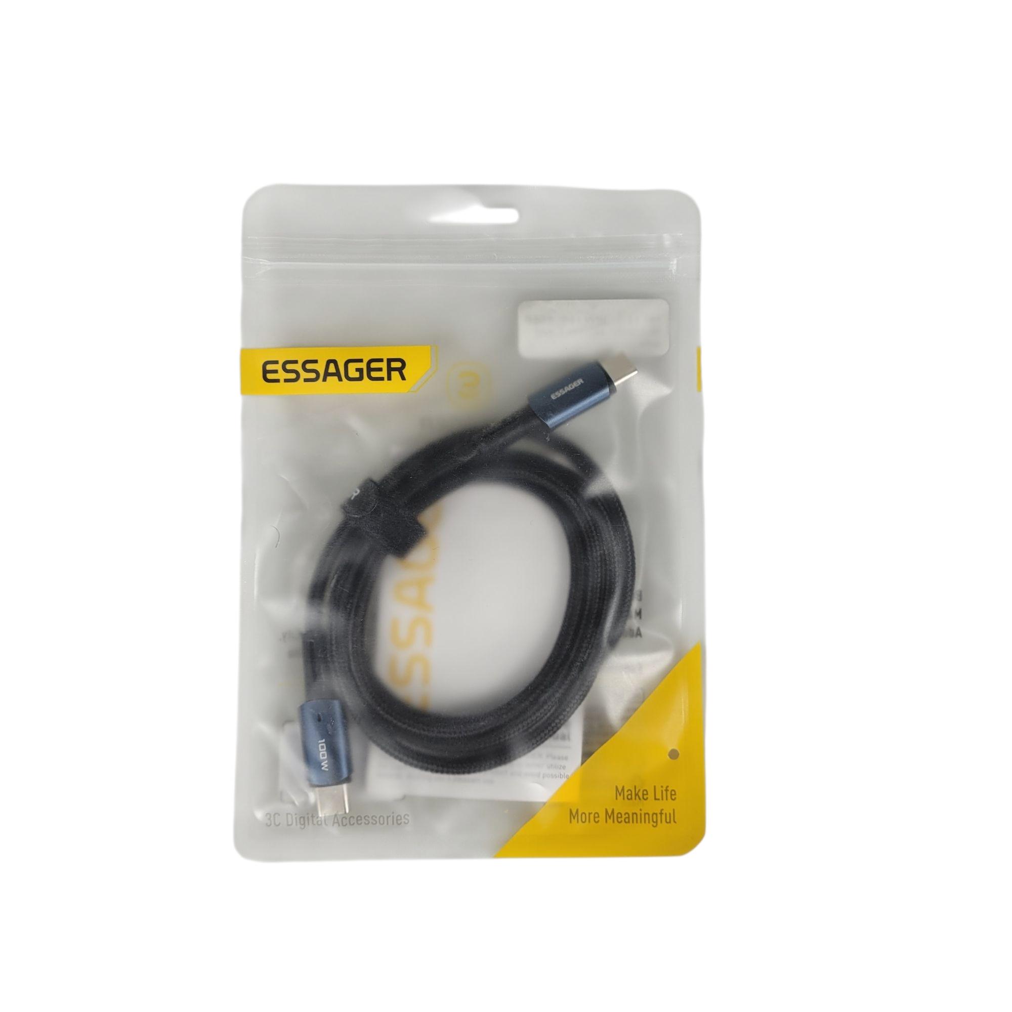 Gambar produk ESSAGER Sunset Kabel Data USB Type C to Type C Fast Charging 100W 1M - EXCTT1-CG03