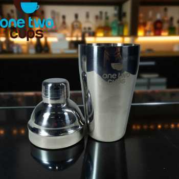 Gambar produk One Two Cups Cocktail Shaker Bartender Boston Style Stainless Steel 550ml - JJ6