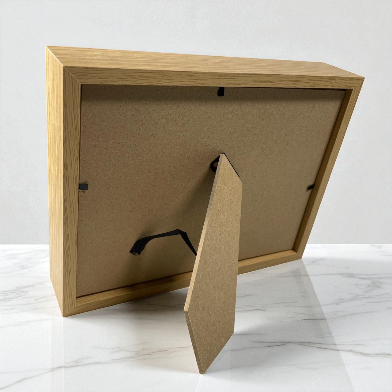 Gambar produk YIXUE Bingkai Foto Ornamen Minimalist Wooden Shadow Box Stand 3D 8 Inch - YE5