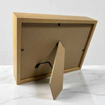 Gambar produk YIXUE Bingkai Foto Ornamen Minimalist Wooden Shadow Box Stand 3D 8 Inch - YE5