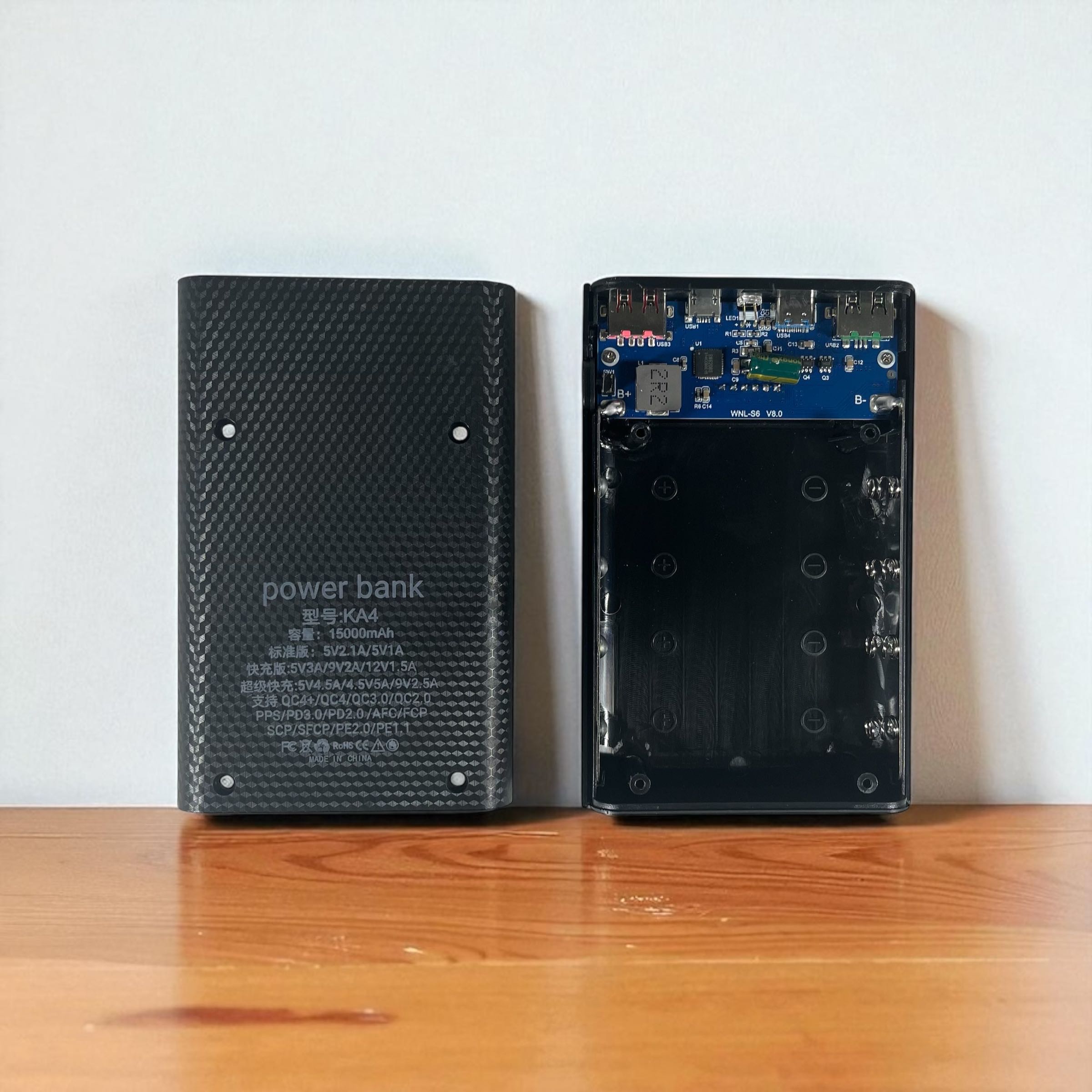 Gambar produk Kebidumei Power Bank DIY Case LCD Display Dual USB Port 4 PCS 18650 - KA4