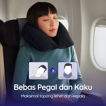 Gambar produk YMYQ Bantal Leher Travel Angin U-Shaped Inflatable Neck Pillow - JJ2821