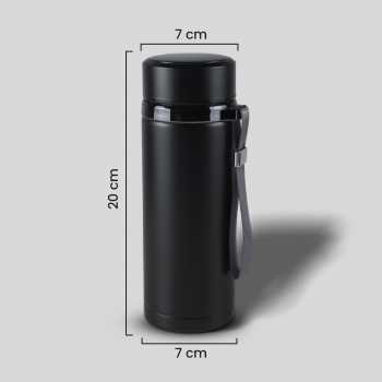 Gambar produk MACIN Botol Minum Termos Penyaring Teh Termometer Suhu Air 500ml - MA92