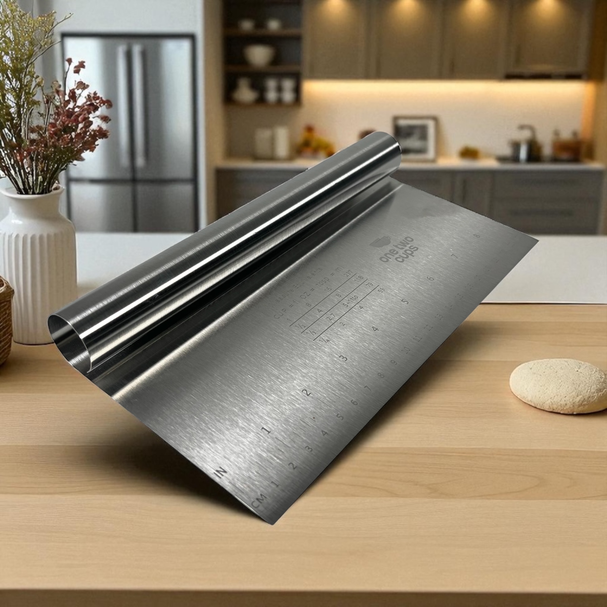 Gambar produk One Two Cups Spatula Scraper Kape Kue Tart Pizza Cutter 22cm - CJ712