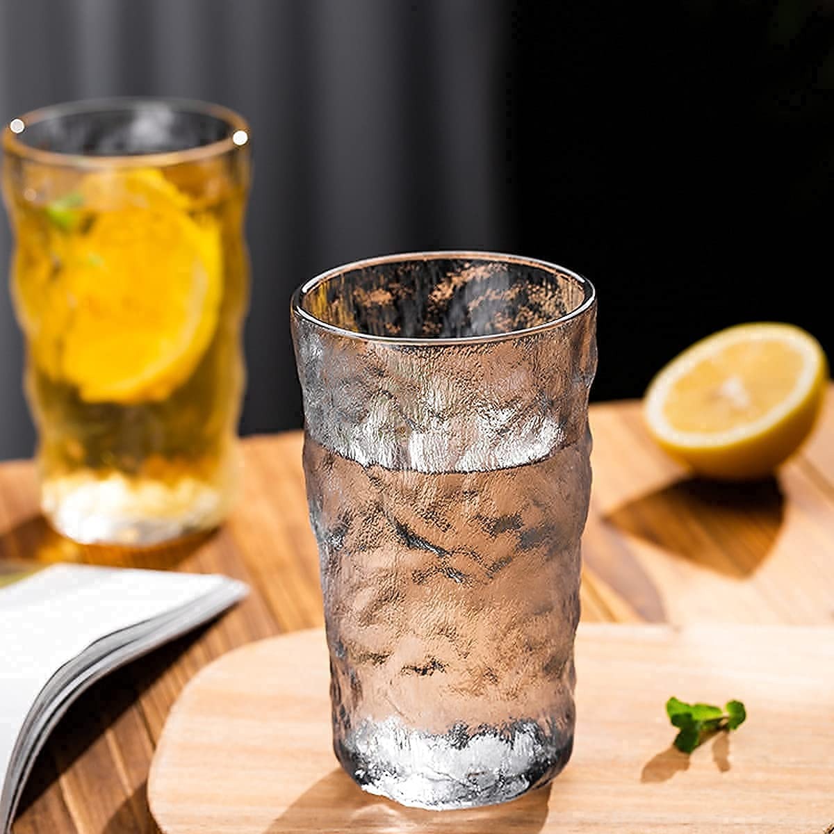 Gambar produk KDK Gelas Kaca Glacier Hammer Patterned Cup Japanese Tall - K-32