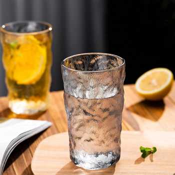 Gambar produk KDK Gelas Kaca Glacier Hammer Patterned Cup Japanese Tall - K-32